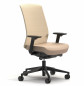 Preview: Köhl Stage 3D-Knit-Rückenlehne Taupe beige/Taupe beige Fußkreuz schwarz Büro-GOERTZ